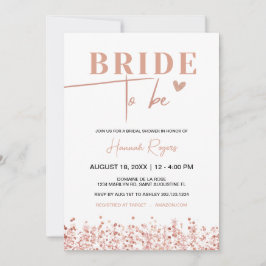 バラ金ゴールドブライダルブライダルシャワーブライドへ 招待状