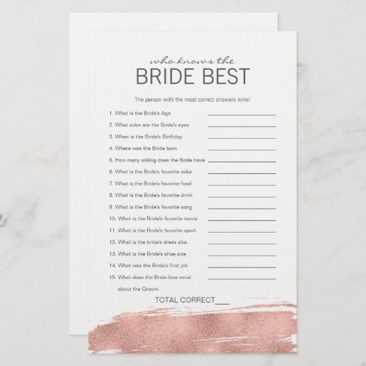 バラ金ゴールドブライダル花嫁ゲームを知っ最高のた人 (正面/裏面)