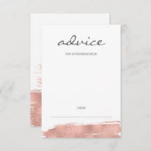 バラ金ゴールドブラシストロークバルミツワーアドバイスカード アドバイスカード (正面/裏面)