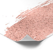 バラ金ゴールドブラシストロークバルミツワーウェルカムサイン ポスター (角)