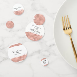 バラ金ゴールドブラシストロークバルミツワーテーブル紙吹雪 コンフェッティ