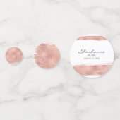 バラ金ゴールドブラシストロークバルミツワーテーブル紙吹雪 コンフェッティ (裏面)