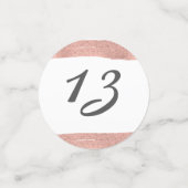 バラ金ゴールドブラシストロークバルミツワーテーブル紙吹雪 コンフェッティ (スモール正面)