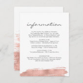 バラ金ゴールドブラシストロークバルミツワー情報カード エンクロージャーカード (正面/裏面)