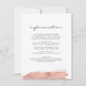 バラ金ゴールドブラシストロークバルミツワー情報カード 招待状 (正面)