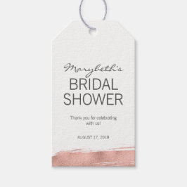 バラ金ゴールドブラシストロークブライダルシャワーサンキューラベル ギフトタグ