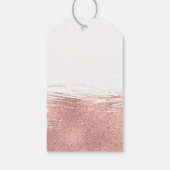 バラ金ゴールドブラシストロークブライダルシャワーサンキューラベル ギフトタグ (裏面)