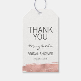 バラ金ゴールドブラシストロークブライダルシャワーサンキューラベル ギフトタグ