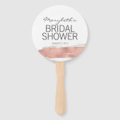 バラ金ゴールドブラシストロークブライダルシャワーハンドファン ハンドファン (正面)