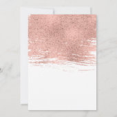 バラ金ゴールドブラシストロークブライダルシャワービンゴゲーム 招待状 (裏面)