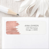 バラ金ゴールドブラシストロークブライダルシャワー住所 シール (インサイチュ)