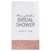 バラ金ゴールドブラシストロークブライダルシャワー抱き枕 スモールペーパーバッグ (裏面)