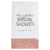 バラ金ゴールドブラシストロークブライダルシャワー抱き枕 スモールペーパーバッグ (正面)