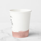 バラ金ゴールドブラシストロークブライダルシャワー紙カップ 紙コップ (左)
