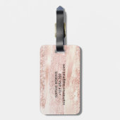 バラ金ゴールドブラシストロークモノグラム ラゲッジタグ (裏面縦)