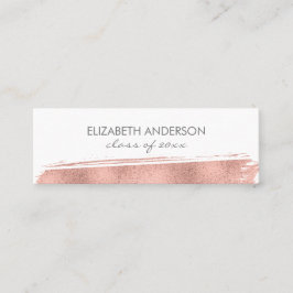 バラ金ゴールドブラシストローク卒業名挿入カード コーリングカード