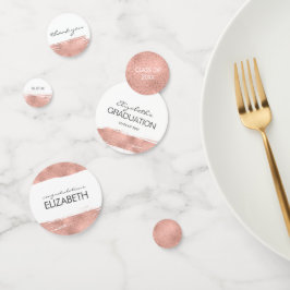 バラ金ゴールドブラシストローク卒業 コンフェッティ