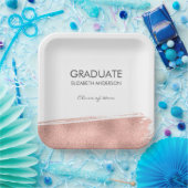 バラ金ゴールドブラシストローク卒業 ペーパープレート (パーティー)