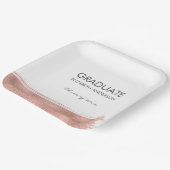 バラ金ゴールドブラシストローク卒業 ペーパープレート (傾斜あり)