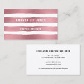 バラ金ゴールドブラシストローク 名刺 (正面/裏面)