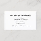 バラ金ゴールドブラシストローク 名刺 (裏面)