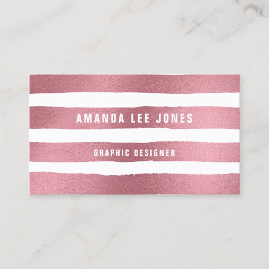 バラ金ゴールドブラシストローク 名刺 (正面)