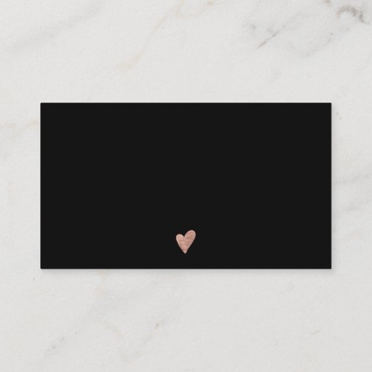 バラ金ゴールドブラシフォントブラックシック感謝していオーダー 名刺 (裏面)