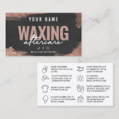 バラ金ゴールドブラシワックスアフターケアカード 名刺 (正面/裏面)