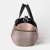 バラ金ゴールドブラシ仕上げメタルブラックスクリプトモノグラム ダッフルバッグ (右)