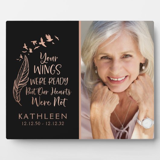 バラ金ゴールドブラシ仕上げメタル家族メモリアル写真 フォトプラーク (正面)