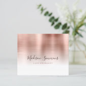 バラ金ゴールドブラシ仕上げ金属モノグラムスタイリッシュスクリプトブー (スタンド正面)