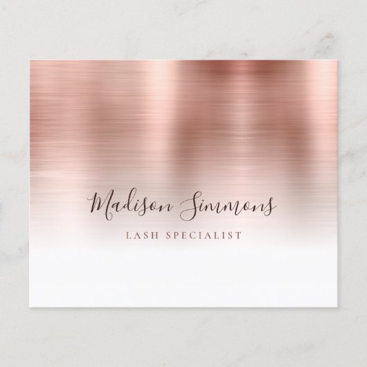 バラ金ゴールドブラシ仕上げ金属モノグラムスタイリッシュスクリプトブー (正面)