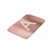 バラ金ゴールドブラシ仕上げ金属モノグラム名とイニシャル バスマット (アングル)