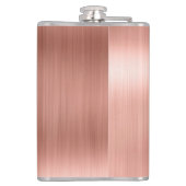 バラ金ゴールドブラシ仕上げ金属モノグラム名とイニシャル フラスク (裏面)