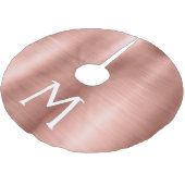 バラ金ゴールドブラシ仕上げ金属モノグラム名とイニシャル ブラッシュドポリエステルツリースカート (アングル)