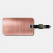 バラ金ゴールドブラシ仕上げ金属モノグラム名とイニシャル ラゲッジタグ (裏面横)