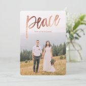 バラ金ゴールドブラシ付きオーバーレイホリディフォトカード シーズンカード (スタンド正面)