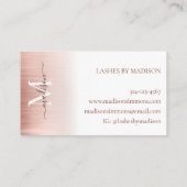 バラ金ゴールドブラシ付きメタルモノグラムスクリモダンプト 名刺 (裏面)