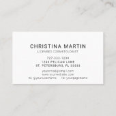 バラ金ゴールドブラシ付き金属はっきりしたタイポグラフィモノグラム 名刺 (裏面)