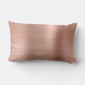 バラ金ゴールドブラシ付き金属モノグラパーソナライズされたム ランバークッション (裏面)