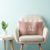 バラ金ゴールドブラシ付き金属モノグラパーソナライズされたム ランバークッション (椅子)