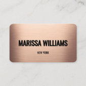 バラ金ゴールドブラシ処理メタリック名刺 名刺 (正面)