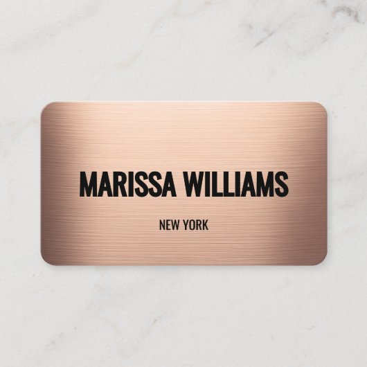 バラ金ゴールドブラシ処理メタリック名刺 名刺 (正面)