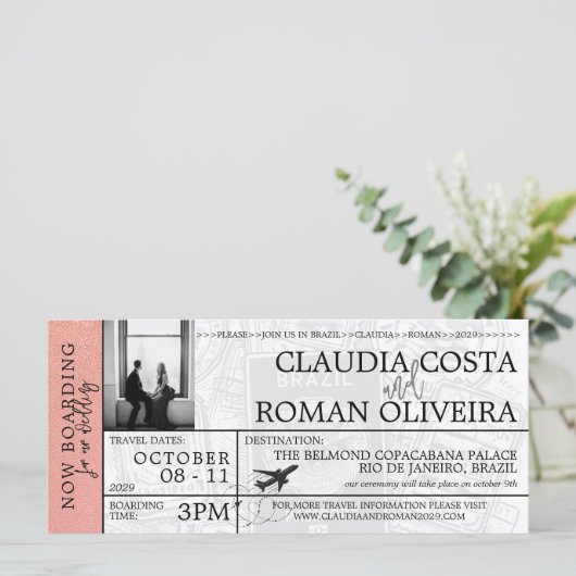 バラ金ゴールドブラジ結婚ルの搭乗券招待状 (スタンド正面)