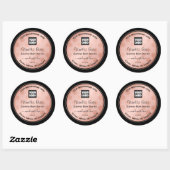 バラ金ゴールドブラックとロゴ製品のパッケージラベル ラウンドシール (シート)