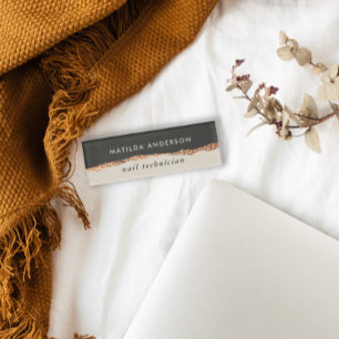 バラ金ゴールドブラックガーリーエレガントシモダンック 名札