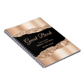 バラ金ゴールドブラックグラムティアーSweet sixteenゲストブック ノートブック (右側)