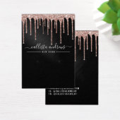 バラ金ゴールドブラックグリッタードリップスイヤリングディスプレイカード (デスク)