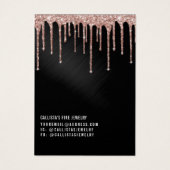 バラ金ゴールドブラックグリッタードリップスイヤリングディスプレイカード (裏面)