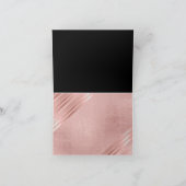 バラ金ゴールドブラックグリッターフォイルルック結婚ズ サンキューカード (内部)